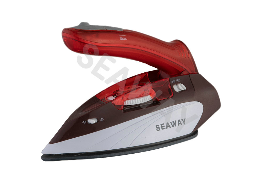 SW-602 900W-1100W Bàn ủi du lịch tay cầm cong lựa chọn điện áp kép